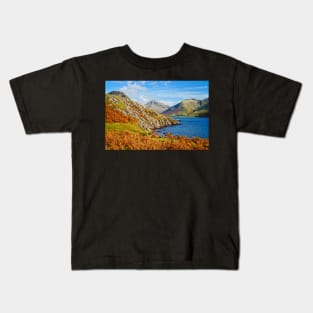 Wastwater and Great Gable Mountain Kids T-Shirt